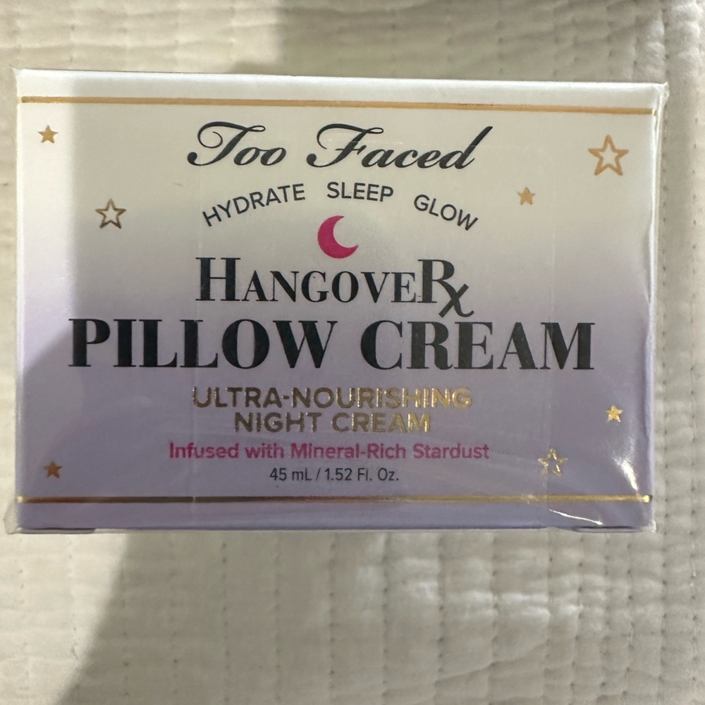 Two-faced hangover RX pillow cream